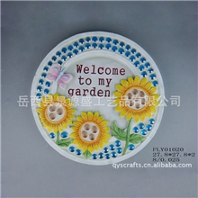 工艺品工厂直销树脂工艺品泥塑摆件花园摆件向日葵脚踏板