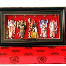 京剧脸谱10588五虎上将中国特色纯手工礼品年货批发制作加工厂商