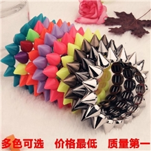 批发零售朋克风手链批发一层复古饰品铆钉弹力单排手链/手镯