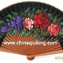 2013供应西班牙扇子,喷漆木扇,工艺木扇