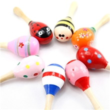 供应12CM沙锤奥尔夫乐器木制婴幼儿教具益智玩具乐器益智热销玩