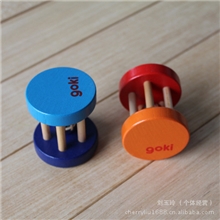 0.04-MC032供应外贸德国GOKI五柱摇铃儿童实木摇铃圆柱玲