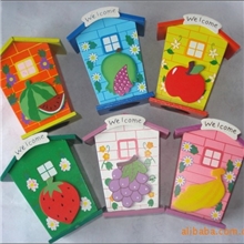 房屋存钱罐水果储蓄罐木制钱罐宝宝的好礼物