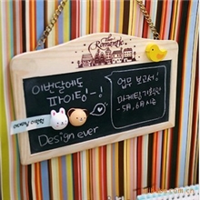 木质黑板\白板挂式黑\白板磁性黑白板送卡通冰箱贴+粉笔+板擦