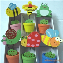 木制昆虫名片夹童趣摆设品照片夹留言夹