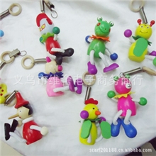 厂家批发木制玩具木偶玩具弹跳玩具弹簧木偶卡通木偶