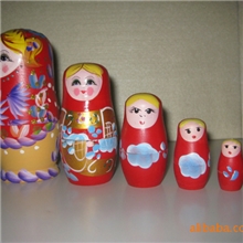 供应木制俄罗斯套娃6层套娃