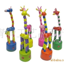 供应木制工艺品/卡通/动物木桶/摇摆动物/关节木偶