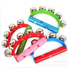 供应外贸婴幼儿玩具木制玩具半圆手铃握铃手摇铃