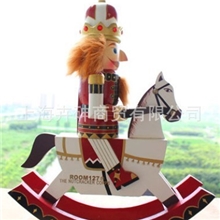 ROOM127正品骑兵胡桃夹子梦幻骑兵木偶红衣国王摇马12寸30cm