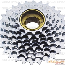 【厂家供应】现货供应长城自行车飞轮变速车配件8速旋飞棕色