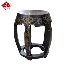 扬州漆器厂厂家生产描金山水古凳，可定制