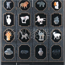 批发供应漆花牌古典风格刻漆工艺木质漆画屏风