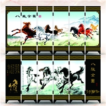 小屏风时尚外事礼品八骏图