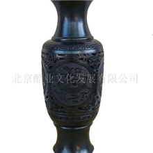 供应政府礼品议纪念品黑陶纯手工制作福音花瓶