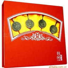 供应北京工艺品、纪念品、校园礼品－金属四神书签套装金属礼品