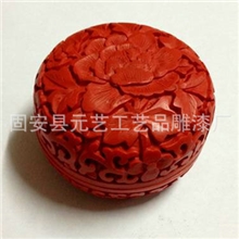 生产供应3寸果盒漆器首饰盒印泥盒