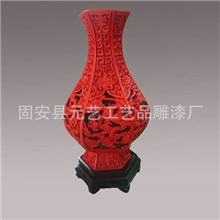 生产销售精品礼品创意10寸六角龙瓶漆器饰品