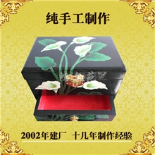 厂家生产精品木质首饰盒黑色高档首饰盒