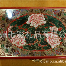 精美漆器彩绘嵌铜丝仿古首饰盒商务礼品、工艺品家居装饰
