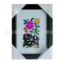 批发零售纯手工制作蔚县剪纸镜框