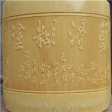 厂家批发供应工艺摆设竹雕笔筒竹雕竹刻广告笔筒定制礼品笔筒