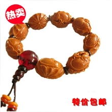 特价包邮精品橄榄核雕手串红油核橄榄胡连年有余手链古玩杂项