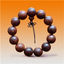 厂家直销正宗天然印度小叶紫檀顺纹佛珠手串1.8cm*13颗