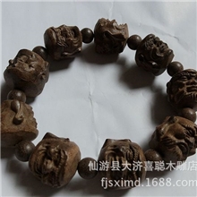 厂家直销越南红土沉香木黑檀木皮黑十八罗汉黑檀手串批发