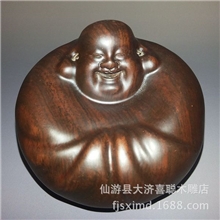 厂家直销摇钱佛10cm黑檀弥勒佛笑佛木雕红木工艺品摆件品
