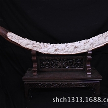 【盛昌】厂家直销猛犸象牙牙雕工艺品八马图