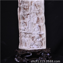 [盛昌]厂家直销猛犸象牙雕刻工艺品福寿禄