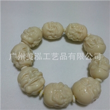 高仿象牙雕刻手链纹路、比重跟真牙接近