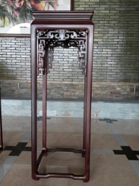 印度小叶紫檀四角花几精工细作工艺品