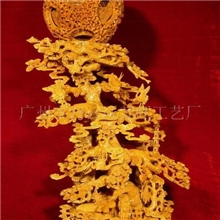 供应精工细雕，木雕工艺19.5松鹤石山座球/收藏品