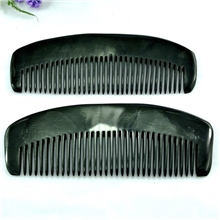 大量供应14cm黑色天然牛角梳半月梳SN104实用头梳厂家直销