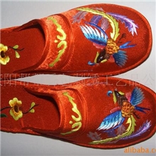 批发供应庆阳手工绣花拖鞋