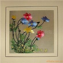 促销产品纯手工刺绣家居摆挂无画框绚丽多彩