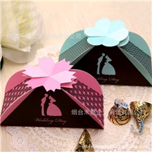 婚庆欧式创意喜糖盒彩色高档进口磨砂材质CB2025