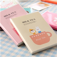 韩国奶茶时光口袋本随身记事本可爱便携小本子胶套日记本防水