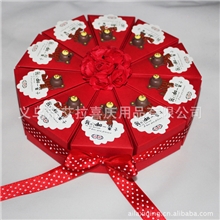 批发供应红色小熊蛋糕喜糖盒糖果盒蛋糕盒创意欧式糖盒个性