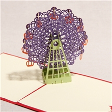 礼道创意3D立体爱情摩天轮定制贺卡情人节新年贺卡量大从优