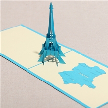 礼道创意3D立体浪漫埃菲尔铁塔手工DIY春节商务生日定制贺卡