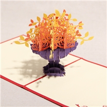 热销推荐聚宝盆礼道原创设计生日立体贺卡感恩复古卡印刷定制