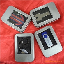 小方开窗铁盒半窗铁盒88*60*18mm马口铁盒U盘包装铁盒定做