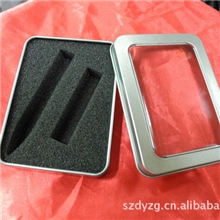 厂家直销方形马口铁盒115铁盒U盘包装盒可定做logo双笔铁盒