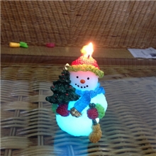 圣诞雪人蜡烛LED电子蜡烛工艺蜡烛厂家批发