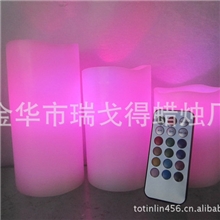 LED遥控蜡烛灯，手工制作，无烟工艺灯（LED七彩变色）