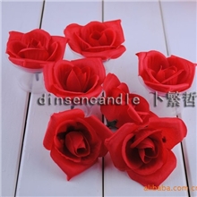 仿真玫瑰花头布艺假花仿真花头玫瑰批发生日套餐玫瑰花