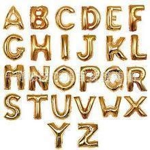 经销供应金色小字气母球英文字母铝膜气球铝膜字母组合A-Z任选